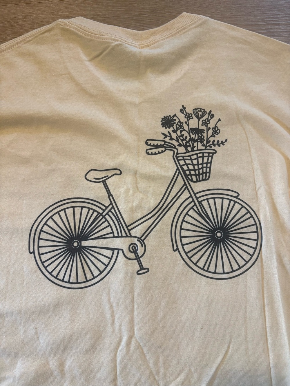 Butter Yellow Spring Bicycle Graphic Tee - Picture 4 of 4